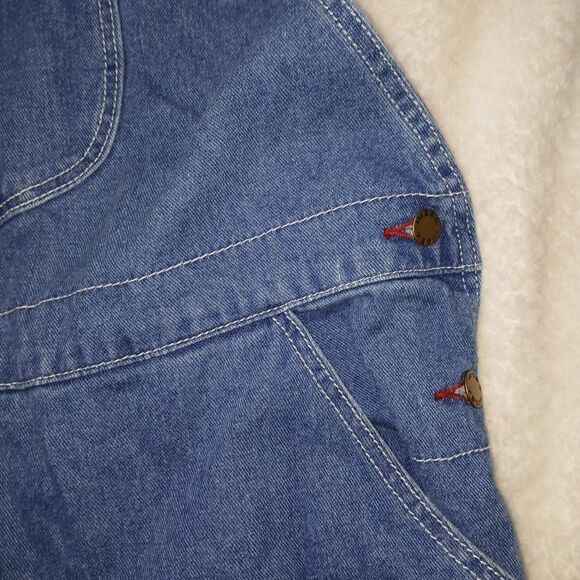 Hisea Mens Blue Bib Overall Size 52/30 Workwear Comfort Casual 100% Cotton - Picture 13 of 16